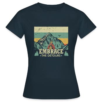 Embrace the detours - Women's T-Shirt - navy - Front - AI Model Female 172 dark (172cm)