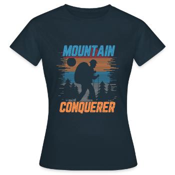 Mountain conquerer - Women's T-Shirt - navy - Front - AI Model Female 172 dark (172cm)