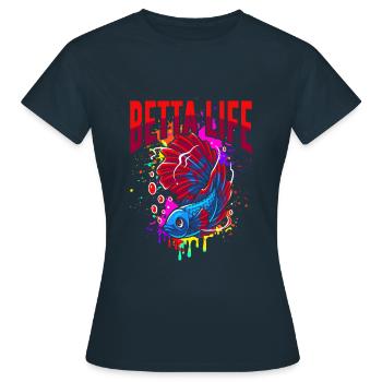 La vie de Betta - T-shirt Femme - marine - Devant - AI Model Female 172 dark (172cm)