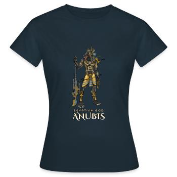 Egyptian god Anubis - Women's T-Shirt - navy - Front - AI Model Female 172 dark (172cm)