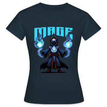 Magier - Frauen T-Shirt - Navy - Vorne - AI Model Female 172 dark (172cm)