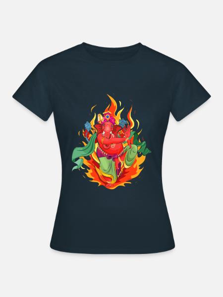 Herr Ganesha - Frauen T-Shirt - Navy