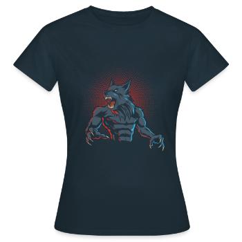 Werwolf - Frauen T-Shirt - Navy - Vorne - AI Model Female 172 dark (172cm)