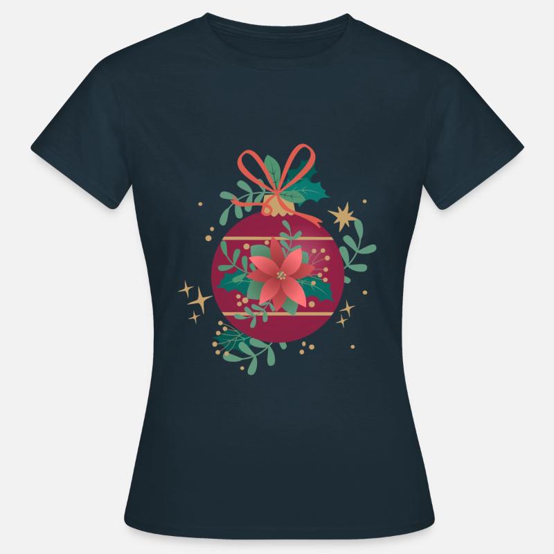 Weihnachtskugel - Frauen T-Shirt - Navy