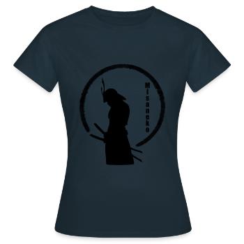 Ombre de samouraï - T-shirt Femme - marine - Devant - AI Model Female 172 dark (172cm)
