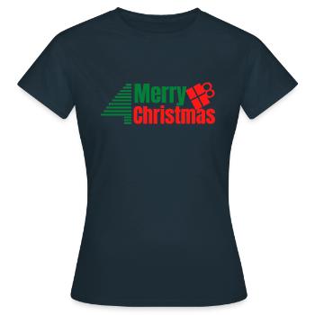 Merry Christmas - Women's T-Shirt - navy - Front - AI Model Female 172 dark (172cm)