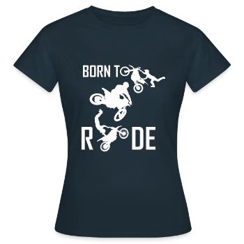 moto - T-shirt Femme - marine - Devant - AI Model Female 172 dark (172cm)