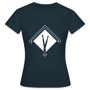 Sticks - drummer - Batterie - Band - Musicien - T-shirt Femme - marine - Devant - AI Model Female 172 dark (172cm)