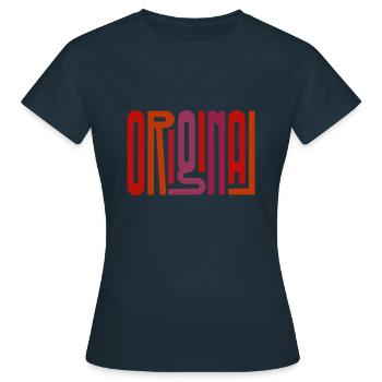 original - Women's T-Shirt - navy - Front - AI Model Female 172 dark (172cm)