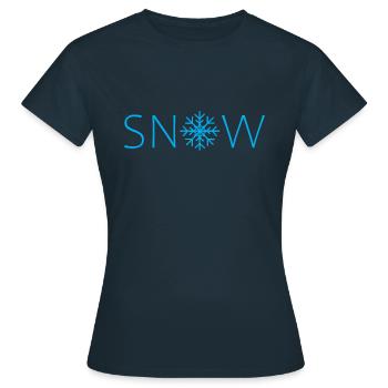 Snow - Snow - Flake - Women's T-Shirt - navy - Front - AI Model Female 172 dark (172cm)