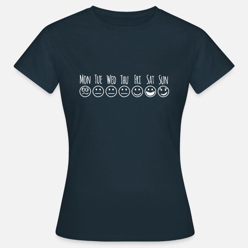 Smileys Weekdays - Women's T-Shirt - navy