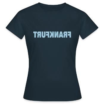 FRANCFORT - T-shirt Femme - marine - Devant - AI Model Female 172 dark (172cm)