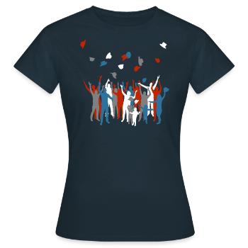 Sporty hat throw - Women's T-Shirt - navy - Front - AI Model Female 172 dark (172cm)