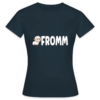 Lammfromm - Vous êtes innocent. TOUJOURS! - T-shirt Femme - marine - Devant - AI Model Female 172 dark (172cm)