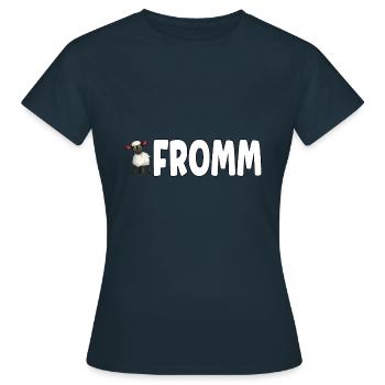 Lammfromm - Vous êtes innocent. TOUJOURS! - T-shirt Femme - marine - Devant - AI Model Female 172 dark (172cm)