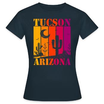 Tucson, Arizona - T-shirt Femme - marine - Devant - AI Model Female 172 dark (172cm)
