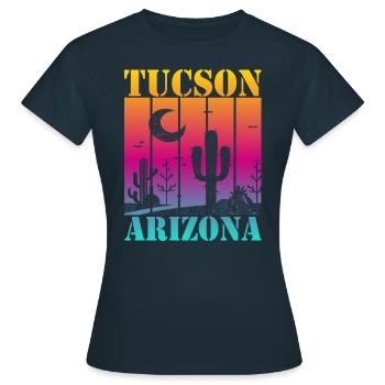 Tucson Arizona - Frauen T-Shirt - Navy - Vorne - AI Model Female 172 dark (172cm)