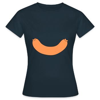 Saucisse - T-shirt Femme - marine - Devant - AI Model Female 172 dark (172cm)