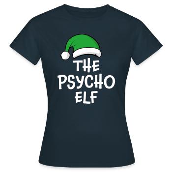 L’Elfe Psycho - T-shirt Femme - marine - Devant - AI Model Female 172 dark (172cm)