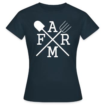 Farmer farm farmer farmer yard gift - Women's T-Shirt - navy - Front - AI Model Female 172 dark (172cm)