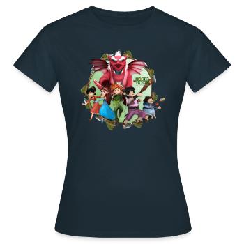 Robin Hood Schlitzohr von Sherwood Gruppe - Frauen T-Shirt - Navy - Vorne - AI Model Female 172 dark (172cm)