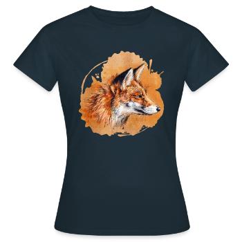 Renard | Renard roux - T-shirt Femme - marine - Devant - AI Model Female 172 dark (172cm)