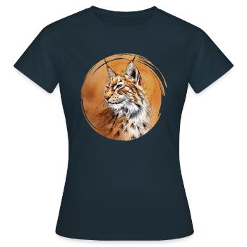 Lynx | Lynx - T-shirt Femme - marine - Devant - AI Model Female 172 dark (172cm)