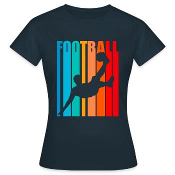 Fußballspieler - Frauen T-Shirt - Navy - Vorne - AI Model Female 172 dark (172cm)