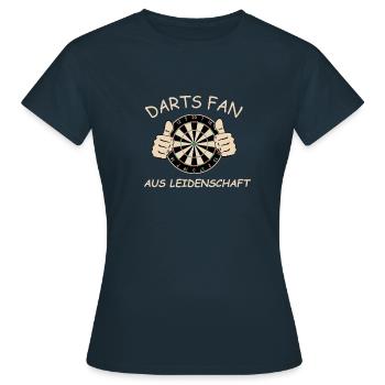 Darts Fan aus Leidenschaft - Frauen T-Shirt - Navy - Vorne - AI Model Female 172 dark (172cm)