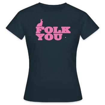 Folk is the New Punk - T-shirt Femme - marine - Devant - AI Model Female 172 dark (172cm)