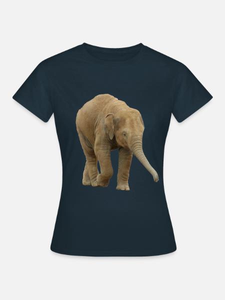 Baby Indischer Elefant. - Frauen T-Shirt - Navy