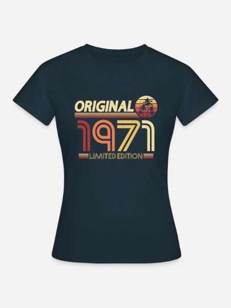 Original 1971 vintage retro birthday gift - Women's T-Shirt - navy