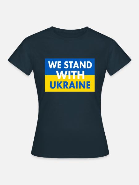 We stand with ukraine - Frauen T-Shirt - Navy