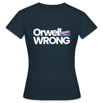 Orwell hat das Datum falsch verstanden - Frauen T-Shirt - Navy - Vorne - AI Model Female 172 dark (172cm)