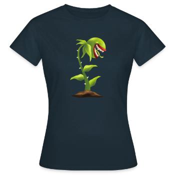 Plante carnivore - T-shirt Femme - marine - Devant - AI Model Female 172 dark (172cm)