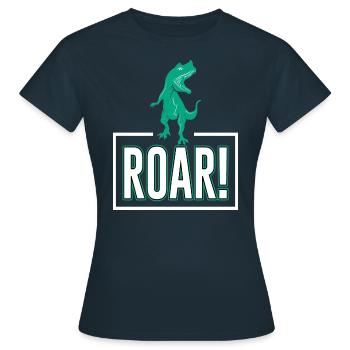 Roar Dinosaurs - Women's T-Shirt - navy - Front - AI Model Female 172 dark (172cm)