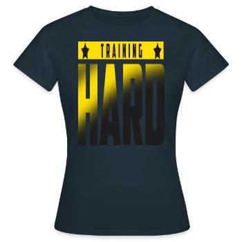 Training Fitness Gym Sport Motivation Train - Frauen T-Shirt - Navy - Vorne - AI Model Female 172 dark (172cm)