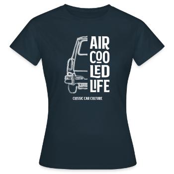 Aircooled Type 3 Square Back- Classic Car Culture - Women's T-Shirt - navy - Front - AI Model Female 172 dark (172cm)