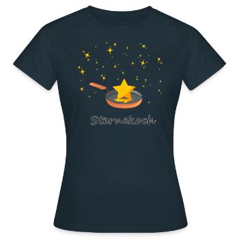 Sternekoch Geschenkidee - Frauen T-Shirt - Navy - Vorne - AI Model Female 172 dark (172cm)