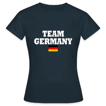 England - Women's T-Shirt - navy - Front - AI Model Female 172 dark (172cm)