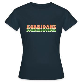 Korrigane orange et vert - T-shirt Femme - marine - Devant - AI Model Female 172 dark (172cm)