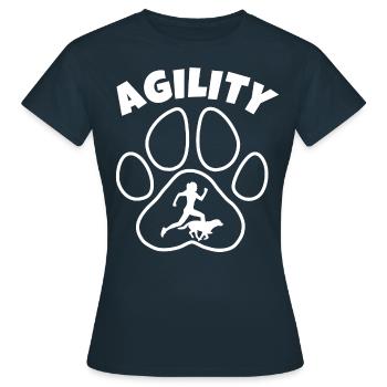 Agility Dog Sports - Women's T-Shirt - navy - Front - AI Model Female 172 dark (172cm)