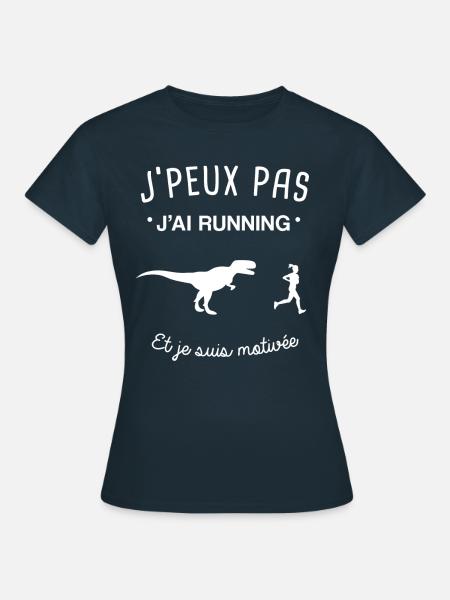Running humour femme - T-shirt Femme - marine