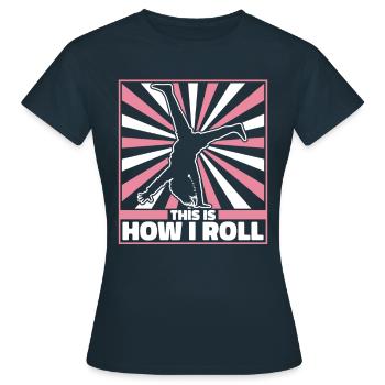 Turnen Turner - Frauen T-Shirt - Navy - Vorne - AI Model Female 172 dark (172cm)