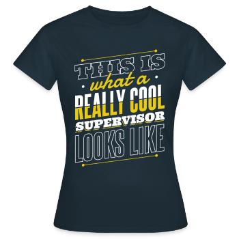 Profession de superviseur - T-shirt Femme - marine - Devant - AI Model Female 172 dark (172cm)