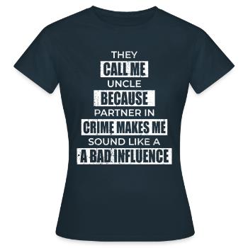 Oncle Fmilie Grand-oncle Oncle - T-shirt Femme - marine - Devant - AI Model Female 172 dark (172cm)