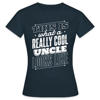 Oncle Fmilie Grand-oncle Oncle - T-shirt Femme - marine - Devant - AI Model Female 172 dark (172cm)