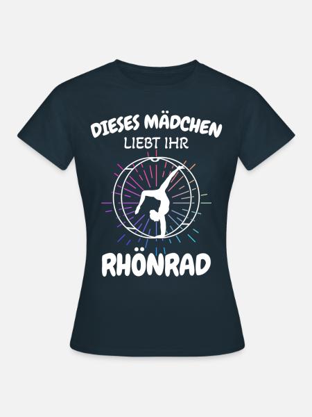 Rhönrad Turnen Gymnastik Rhönräder Wheel - Frauen T-Shirt - Navy