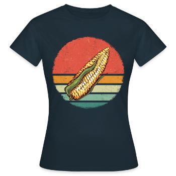 Maize Corncob Farmer - Women's T-Shirt - navy - Front - AI Model Female 172 dark (172cm)