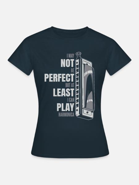 Harmonica Harmonica Instrument Music - Women's T-Shirt - navy